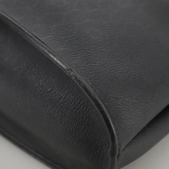 Christian Dior Honeycomb Canvas Shoulder Bag PVC Leather Black Gold Auth 109067 - Picture 4 of 16